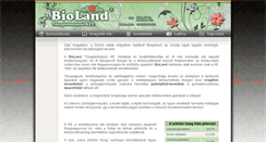 Desktop Screenshot of bioland.hu