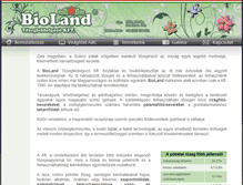 Tablet Screenshot of bioland.hu